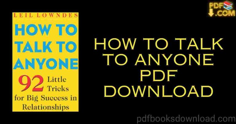 How To Talk To Anyone Book PDF Download